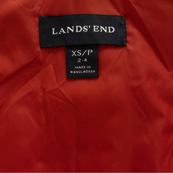 Lands’ End • Red Plaid Puffer Vest (XSP  2-4) - Picture 4 of 7